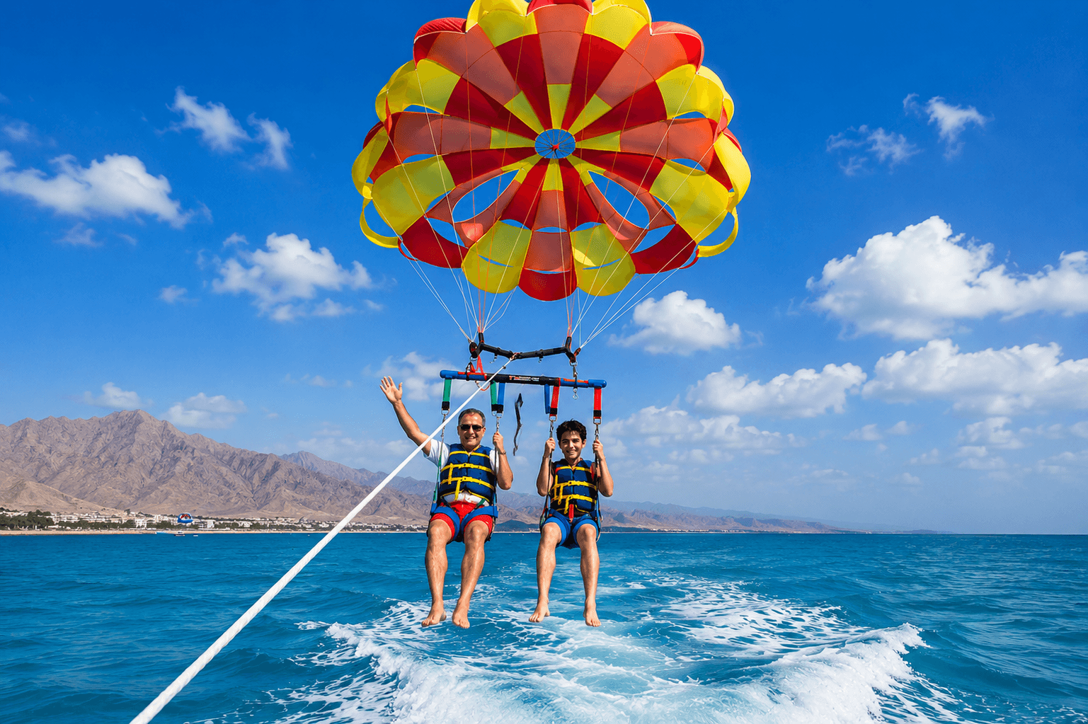 Parasailing Flight over the Red Sea in Sharm El Sheikh